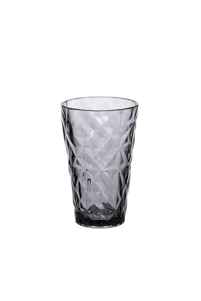 Kristal Görünümlü Su Bardağı Gri, 4'lü Set