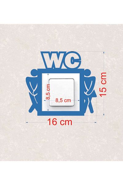 BLgrup 2100-m Laser Cut Wooden Switch Socket Frame Blue Single WC