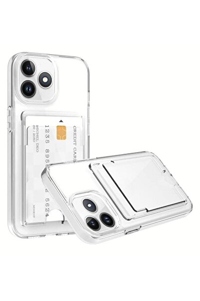 HANPORIUM جراب Tecno Spark 20 مصنوع من السيليكون ممتص للصدمات مع حامل بطاقات