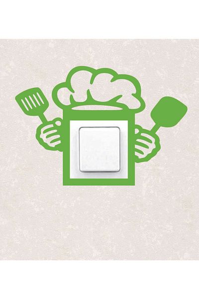 BLgrup 2104-y Laser Cut Wooden Switch Socket Frame Green Single Kitchen