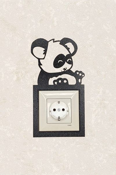 BLgrup 2126 Laser Cut Decorative Wooden Switch Socket Frame Single Koala