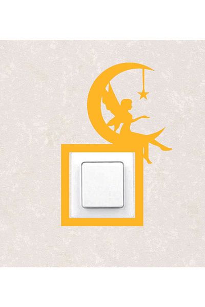 BLgrup 2123-s Laser Cut Wooden Switch Socket Frame Sar Single Moon Fairy