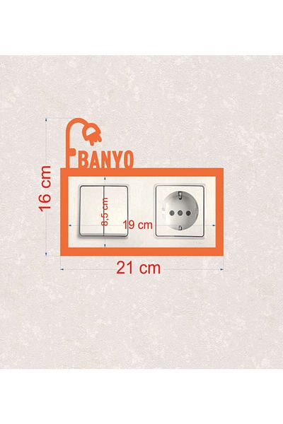 BLgrup 2103-t Laser Cut Wooden Switch Socket Frame Orange Double Bathroom