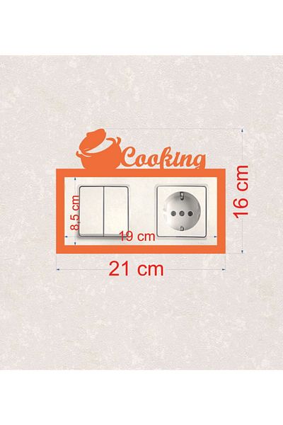 BLgrup 2106-t Laser Cut Wooden Switch Socket Frame Orange Double Cooking