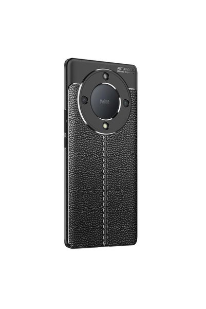 HANPORIUM Honor Magic 5 Lite Silicone Case Leather Pattern Camera Protection ...