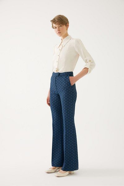 Exquise Patterned Slim Fit Trousers