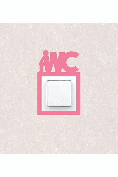 BLgrup 2118-p Laser Cut Wooden Switch Socket Frame Pink Single WC 2