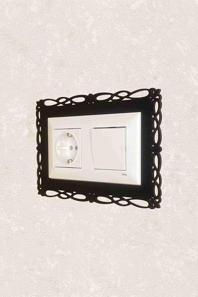 BLgrup 2144 Laser Cut Wooden Decorative Switch Socket Frame Double Decorative-2