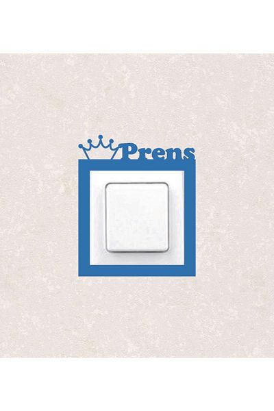 BLgrup 2116-m Laser Cut Wooden Switch Socket Frame Blue Single Prince