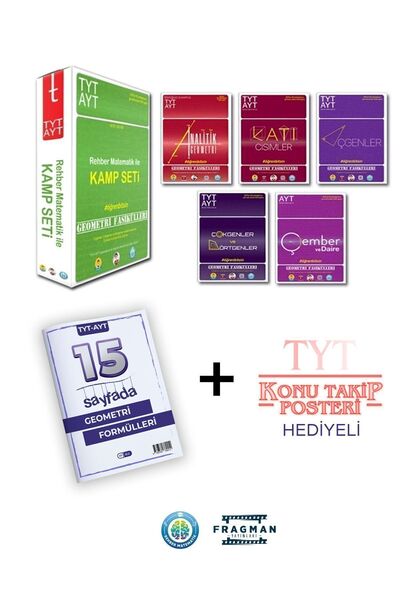 REHBER MATEMATİK YAYINLARI Rehber Matematik Ile Kamp Seti Tyt Ayt Geometri Fa...