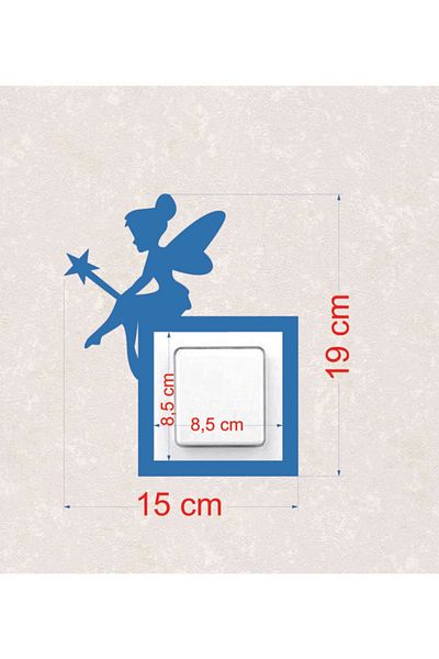 BLgrup 2122-m Laser Cut Wooden Switch Socket Frame Blue Single Fairy