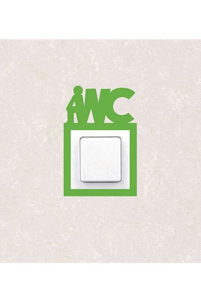 BLgrup 2118-y Laser Cut Wooden Switch Socket Frame Green Single WC 2