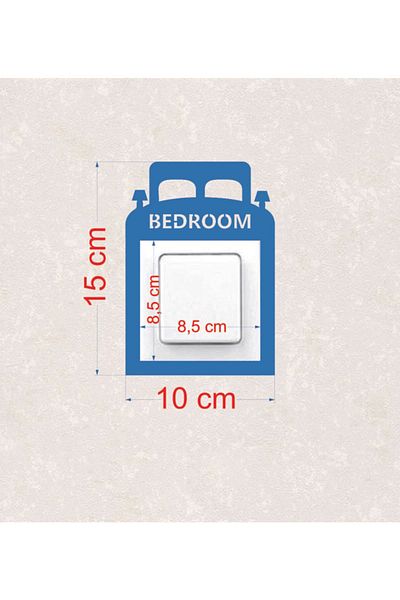 BLgrup 2110-m Laser Cut Wooden Switch Socket Frame Blue Single Bedroom