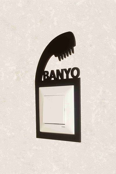 BLgrup 2140 Laser Cut Wooden Decorative Switch Socket Frame Single Bathroom-2