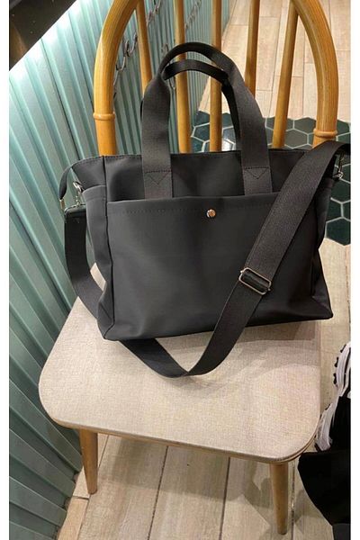 Mercan Stores Long Strap Front Back Snap Detailed Parachute Women's Crossbody Bag