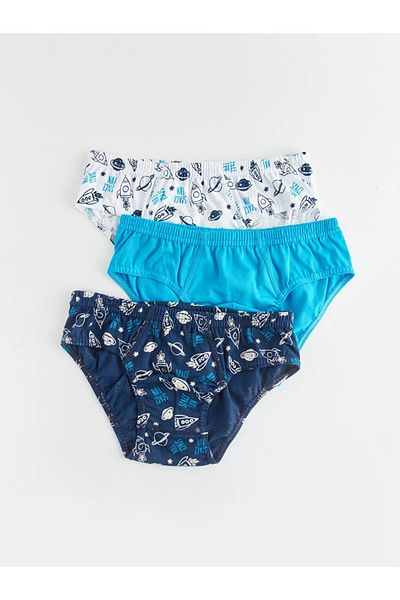 LC Waikiki LCW Kids Printed Cotton Boy Panties 3-Piece