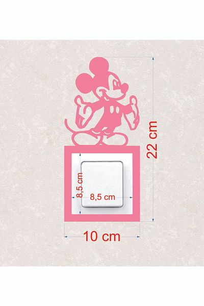 BLgrup 2120-p Laser Cut Wooden Switch Socket Frame Pink Single Mouse