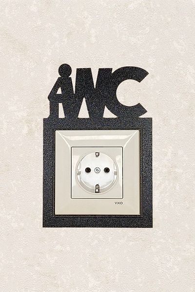BLgrup 2118 Laser Cut Wooden Socket Frame Single WC ( 2)