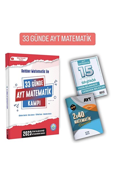 REHBER MATEMATİK YAYINLARI 2023 Ayt 33 Günde Ayt Matematik Kampı Özel Set 1gb...