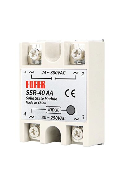 Genel Markalar Ssr-40aa Ssr Röle 40a Ac 24-380v Tek Fazlı Solid State Röle El...