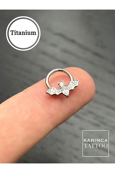 Karınca Piercing Bat Wing Titanium Piercing - High Quality Helix Septum and Ear Tragus