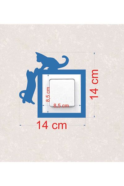 BLgrup 2108-m Laser Cut Wooden Switch Socket Frame Blue Single Cat