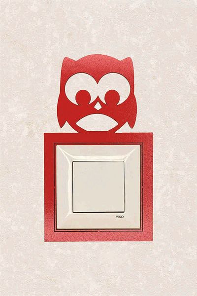 BLgrup 2121-k Laser Cut Decorative Wooden Switch Socket Frame Single Owl