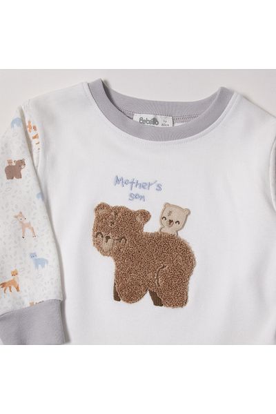 Bebetto Interlock 2-Piece Pajamas Set Without Booties - Colorful Pyjamas/24-Mother S Son F1357