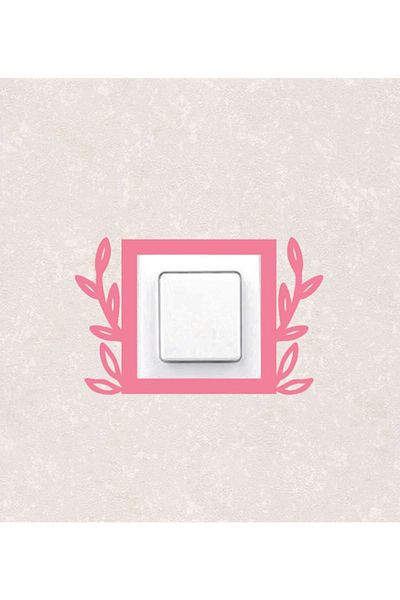 BLgrup 2114-p Laser Cut Wooden Switch Socket Frame Pink Single Decorative