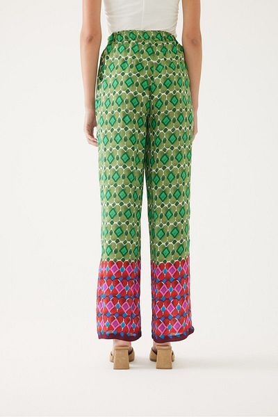 Exquise Colorful Viscose Straight Leg Trousers