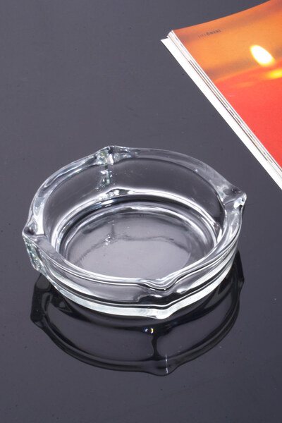 Bev Kitchen Glass Ashtray - Round Ash Plate - Ash Tray - 11*11*3