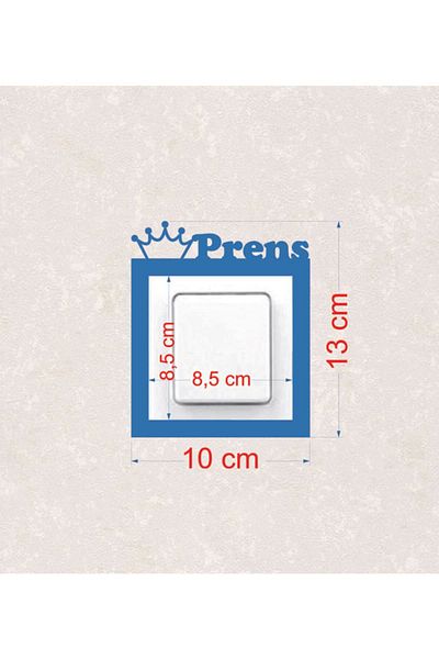 BLgrup 2116-m Laser Cut Wooden Switch Socket Frame Blue Single Prince