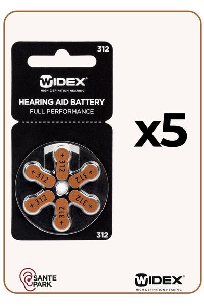 WİDEX İsitme Cihazi Pili - 5 Paket 312 Pil - Kulak Cihazi Pili - İsitme Cihaz...