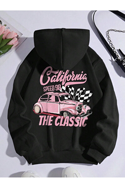 ZEMLİYA Φούτερ με κουκούλα Oversize - Φούτερ με στάμπα Cats