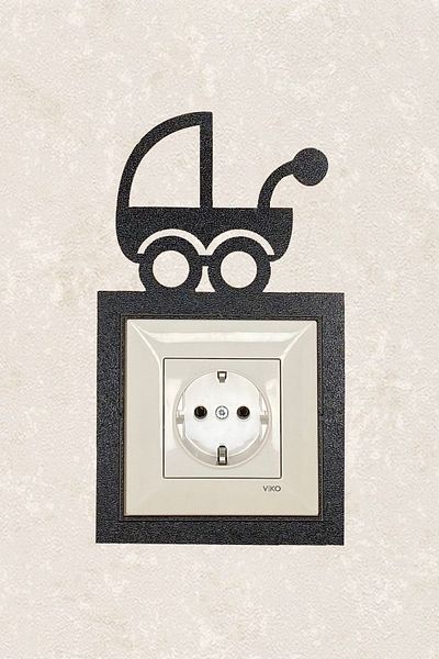 BLgrup 2112 Laser Cut Wooden Socket Frame Single Baby Room