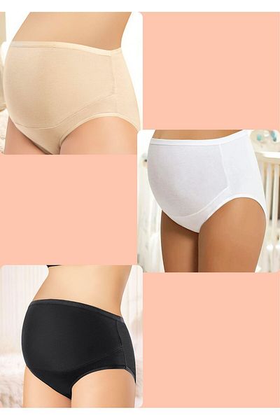 White Velvet Chiloți de maternitate și de maternitate din bumbac - Pachet de 3 Wv.50k0111.25