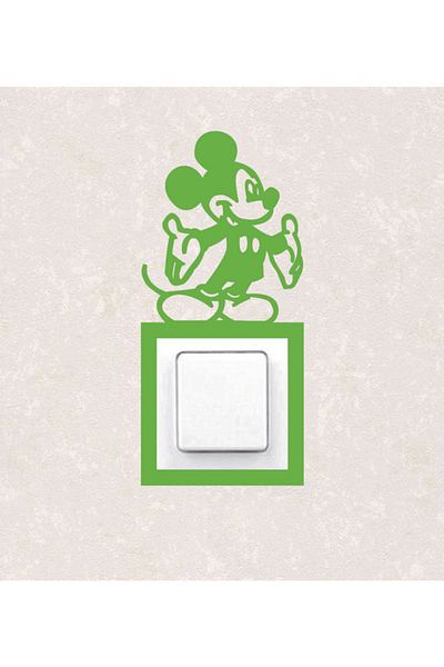 BLgrup 2120-y Laser Cut Wooden Switch Socket Frame Green Single Mouse