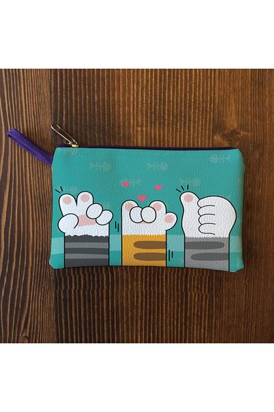 Filemo tasarım Turquoise Finger Patterned Std Women's Classic Wallet