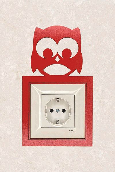 BLgrup 2121-k Laser Cut Decorative Wooden Switch Socket Frame Single Owl