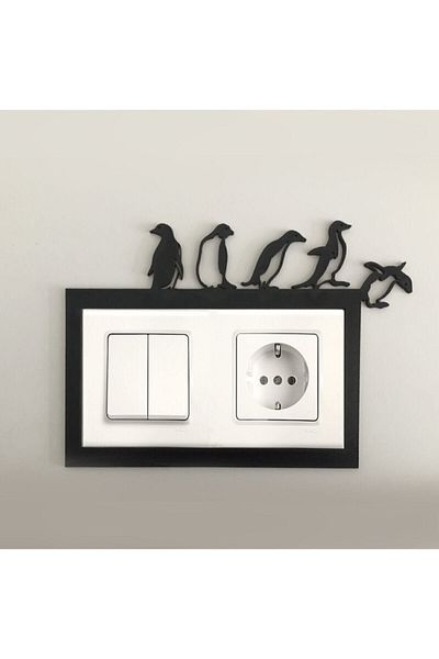 Revnak Dekorasyon Socket Frame 2-Piece Penguins