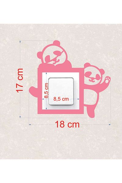 BLgrup 2101-p Laser Cut Wooden Switch Socket Frame Pink Single Panda