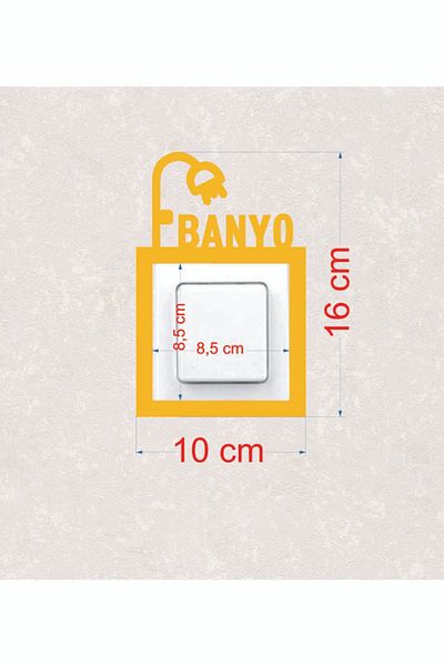 BLgrup 2102-s Laser Cut Wooden Switch Socket Frame Yellow Single Bathroom