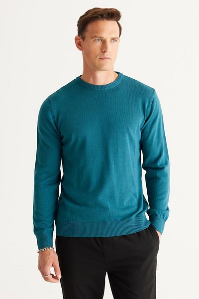 ALTINYILDIZ CLASSICS Herren-Strickpullover mit Rundhalsausschnitt – ölbeständig, pillingfrei, Standard-Passform