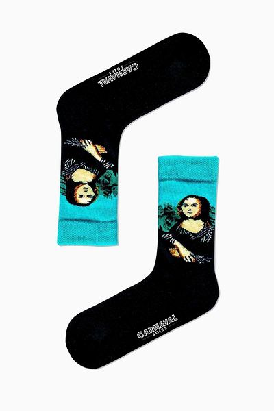 CARNAVAL SOCKS Цветни чорапи с шарки на Мона Лиза