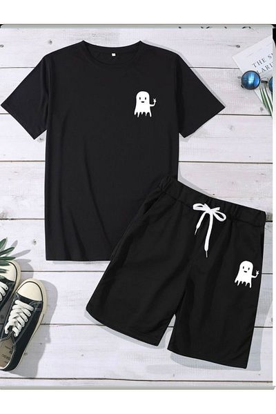 Apparelix Unisex Casper εμπριμέ κάτω επάνω σετ