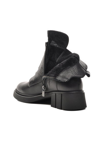 Voyager 9906 Siyah İçi Polarlı Hakiki Deri Kadın Bot