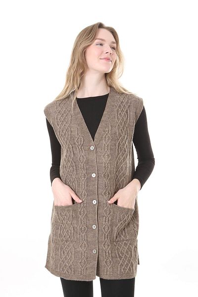 Lamierra Knitwear Harttuş Long Vest