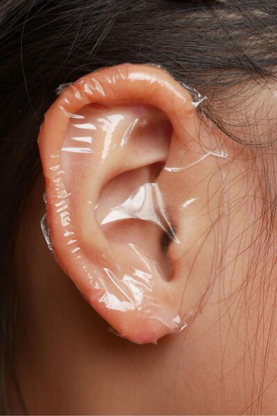 MUHEN Duş ve Yüzme İçin Özel Tasarım | 10 Adet Yapışkanlı Su Geçirmez Kulak K...