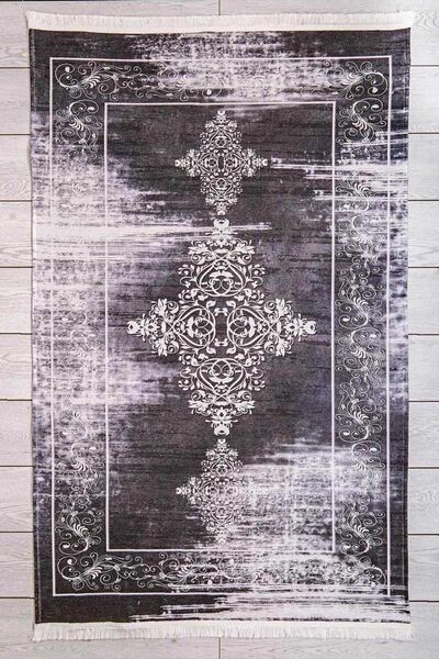 Oriente Home Mor Klasik Halı Yıkanabilir Dokuma Halısı Saçaklı Kaymaz Taban Ş...