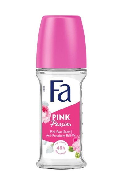 Fa Women Pink Passion Pembe Gül Roll-On 50 ml Kadın Deodorant - 48 Saat Kalıcı Çiçeksi Koku